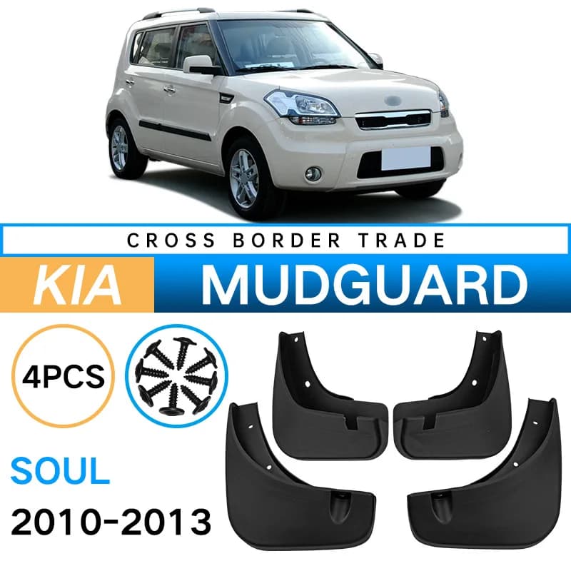 Bavettes extérieures de voiture garde-boue garde-boue garde-boue pour Kia Soul Sports 2009-2013 garde-boue accessoires dédiés
