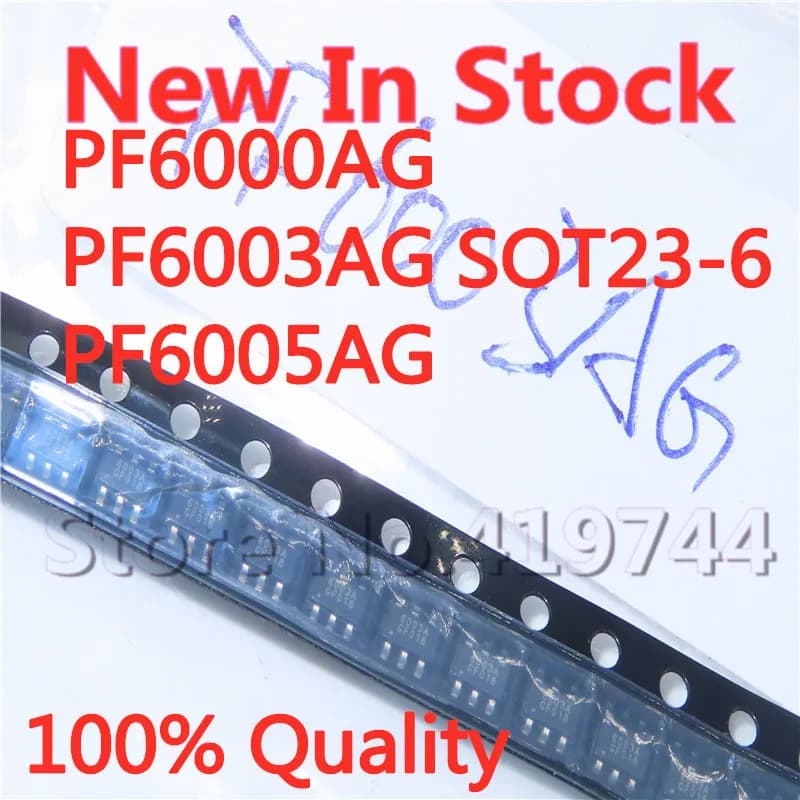 5 pièces/uno 100% nouveau PF6000AG PF6003AG PF6005AG 6000A 6003A 6005A SOT23-6 puce d'alimentation SMD IC