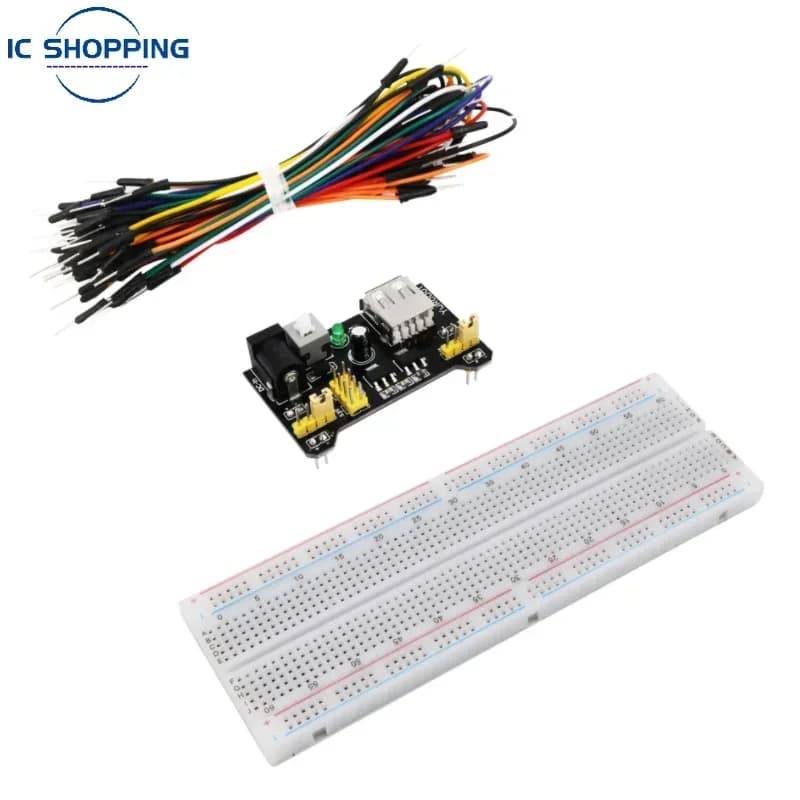 Nouveau Kit de carte PCB Prototype sans soudure MB102 MB-102, 830 points, utilisé pour les connexions de Distribution Arduino Proto Shield
