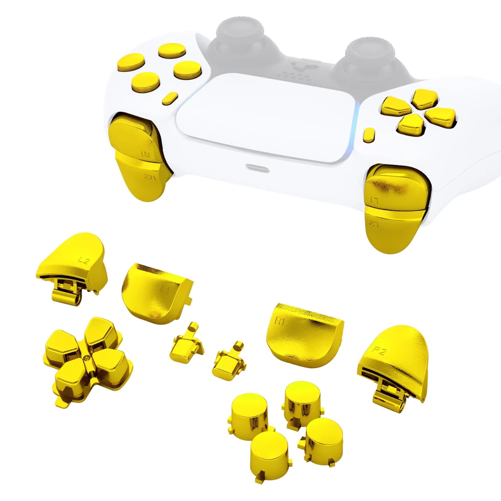 EXtremeRate D-Sub R1 L1 Inter inj Déclencheurs Partage Options Face lèvent, Full Set lèvent Compatible avec le contrôleur ps5 BDM-010 & 020