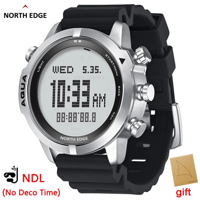 Km TH EDGE-Montre de Plongée Professionnelle pour Homme, Ordinateur, Plongée Sous-Marine NDL (Pas de Temps de Décoration) 50M, Altimètre, Baromètre, Boussole