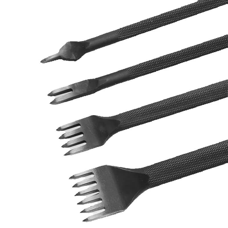 WUTA 1 pièce diamant pointe noir piquage fer cuir ciseau cuir artisanat trou poinçon outils couture outils 3/4mm disponible