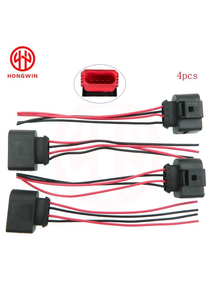 Pack de connecteurs de bobine d'allumage, 4 pièces, pour Audi A3 A4 A5 A6 A8 Q5 VW Jetta Passat J0973724