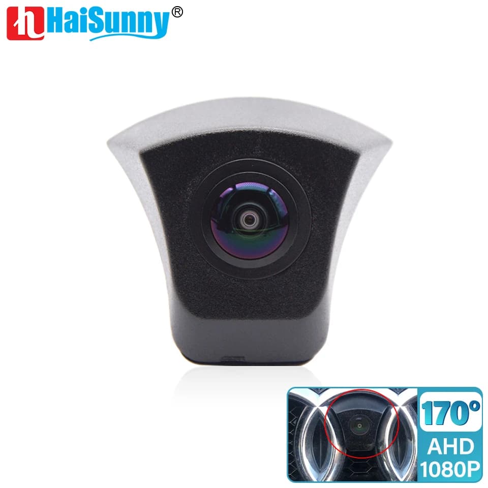 Pour Audi A6 C7 A4 B9 Q3 A5 Q5 A1 A3 A7 TT Q2 Q7 étanche HD CCD Vision nocturne objectif Fisheye voiture Logo AHD 1080P caméra de vue avant
