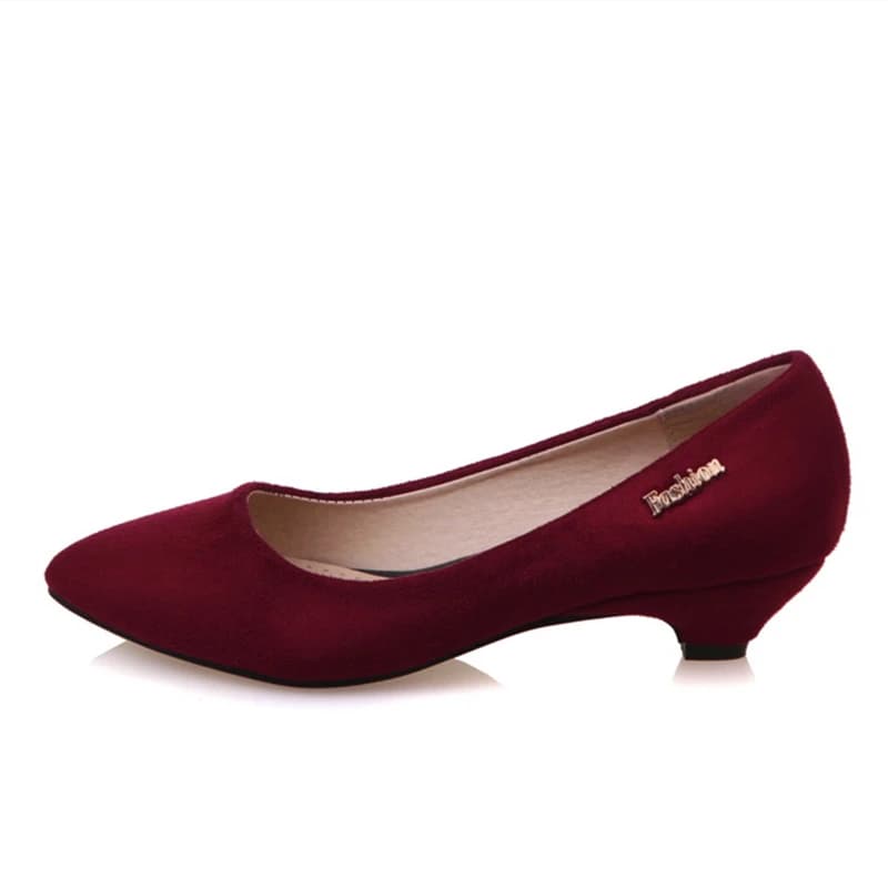 Escarpins Décontractés à Talons Bas pour Femme, Chaussures à la Mode, Rouge, Gris, Noir, pour ix, Bureau, Mariage, Grande Taille 48, Confortables