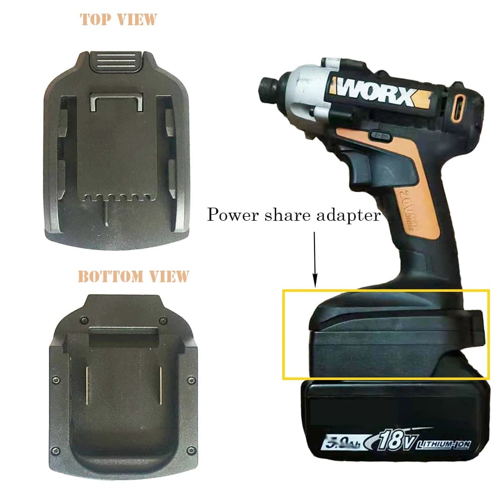 Adaptateur pour Makita 18V, convertisseur pour outil Worx 20V WX840watts 9 20V