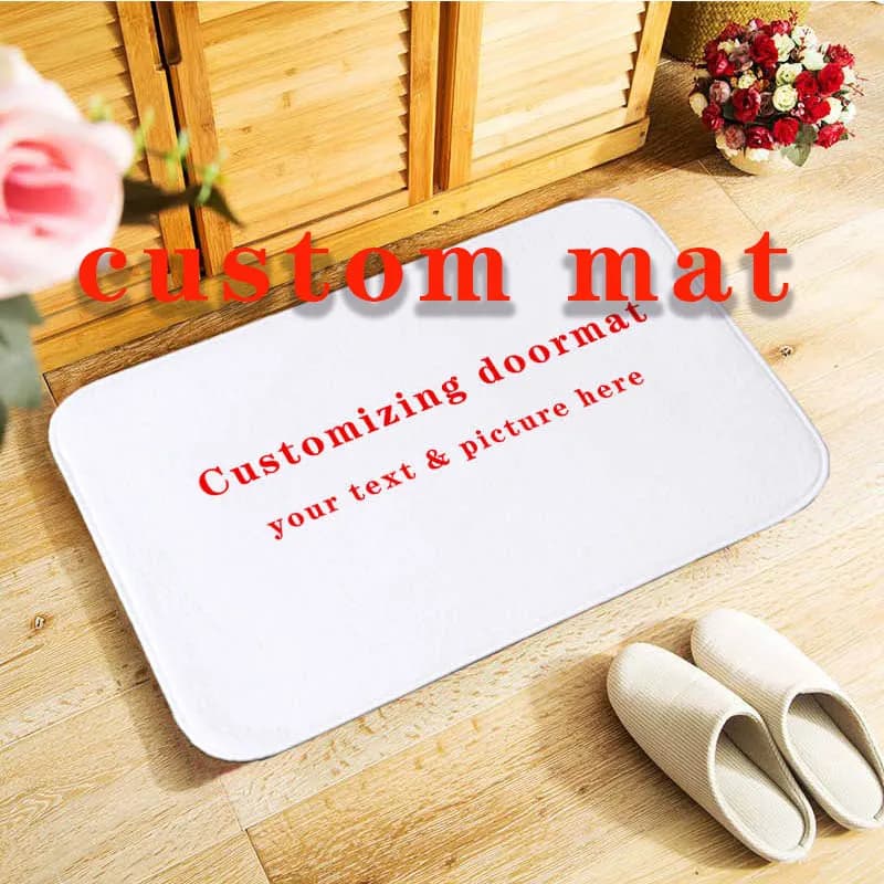 Paillasson personnalisé, tapis de porte antidérapant, imprimer votre photo d'image design, tapis personnalisé pour porte de bain et salon