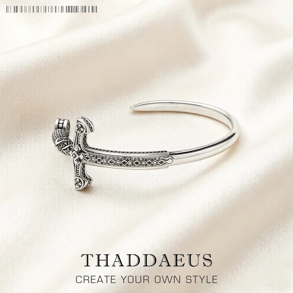 Bracelet en argent Sterling 925 avec épée royale pour homme et femme, bijou fin, style Vintage, toute nouvelle collection européenne, idée cadeau