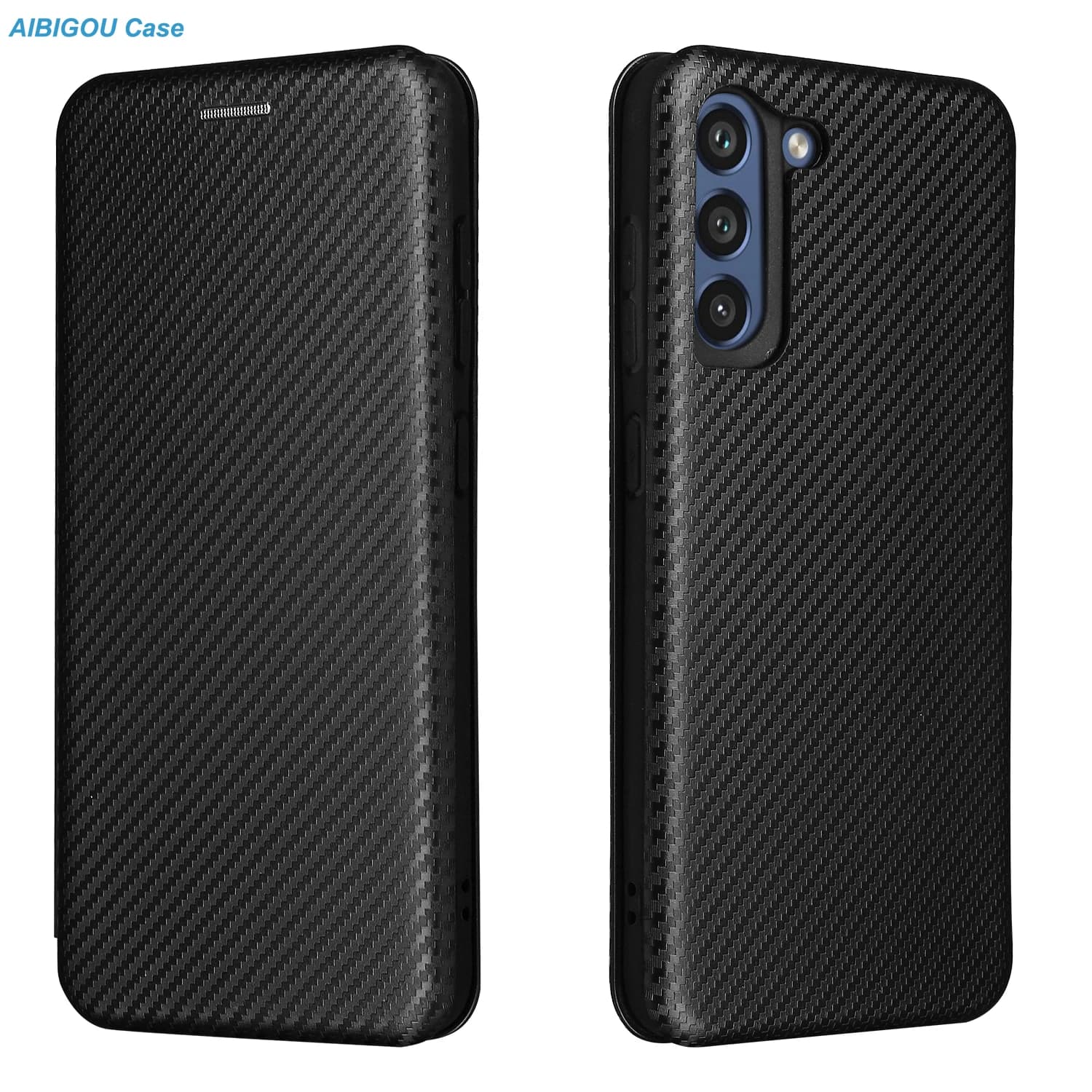 Étui de luxe en cuir S26 S24 S23 S22 Ultra S25 EDGE avec revêtement en fibre de carbone, protection intégrale pour Samsung S22 S20 S21 S23 S24 S25 FE
