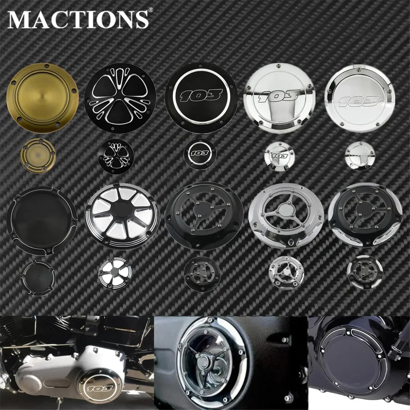 Couvercle de minuterie de synchronisation d'embrayage Derby à 5 trous, couvercle de moteur pour Harley Dyna Touring Softail Electra Glide FLHR FXD 99 – 2017