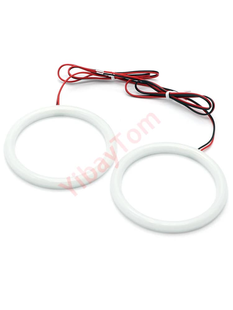 Anneau d'ampoule LED Angel Eyes, feux diurnes de voiture, antibrouillard DRL, style de lumière, lumières décoratives, coton, SMD, 1 paire
