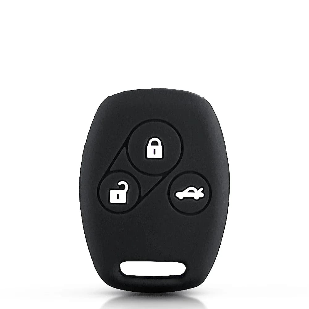 EllYYOU-Juste de clé de voiture en fibre de carbone et silicone, 3 boutons, HONDA Accord Civic, CRV Pilot, Fit 2007, 2008, 2009, 2010, 2011, 2012, 2013