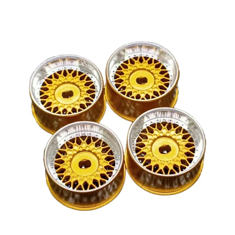 Moyeu de roue en métal avec style BBS pour voiture RC, DriftArt2, Mini-Q, HGD1, XRX, Wltoys, K969, Kyosho, Mini-Z, Probablement MA020, 20mm, 4 pièces/ensemble, 1:28