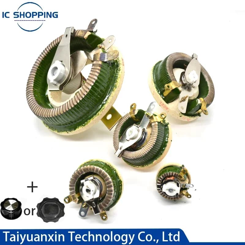 Résistance de plaque de porcelaine transporteurs inée à potentiomètre réglable, résistance à disque circulaire BC1, 25W, 50W, 100W, 200W, 300W, 2 K, 3 W, 5W, 100W, 200W, 1K