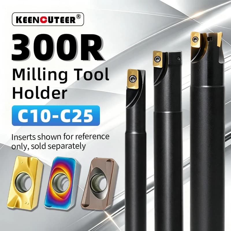 Fraise à équerre CNC BAP300R à fixation par serrage 10-32mm, fraise à bout de haute précision compatible avec plaquettes en carbure APMT1135