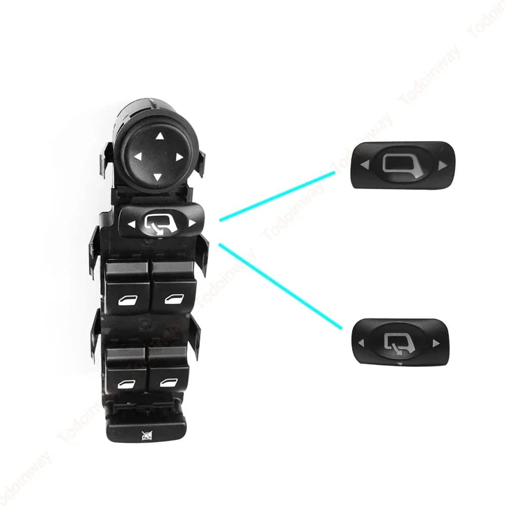 Interrupteur de vitre électrique de voiture, bouton de commande de rétroviseur manuel automatique, accessoires pour Peugeot 307 et citroën C4 2004 – 2010