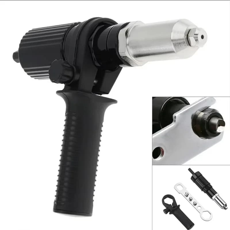 Pistolet à écrou électrique professionnel, Machine à tirer le noyau, accessoires de rivetage sans fil, adaptateur de perceuse, outils d'écrou d'insertion