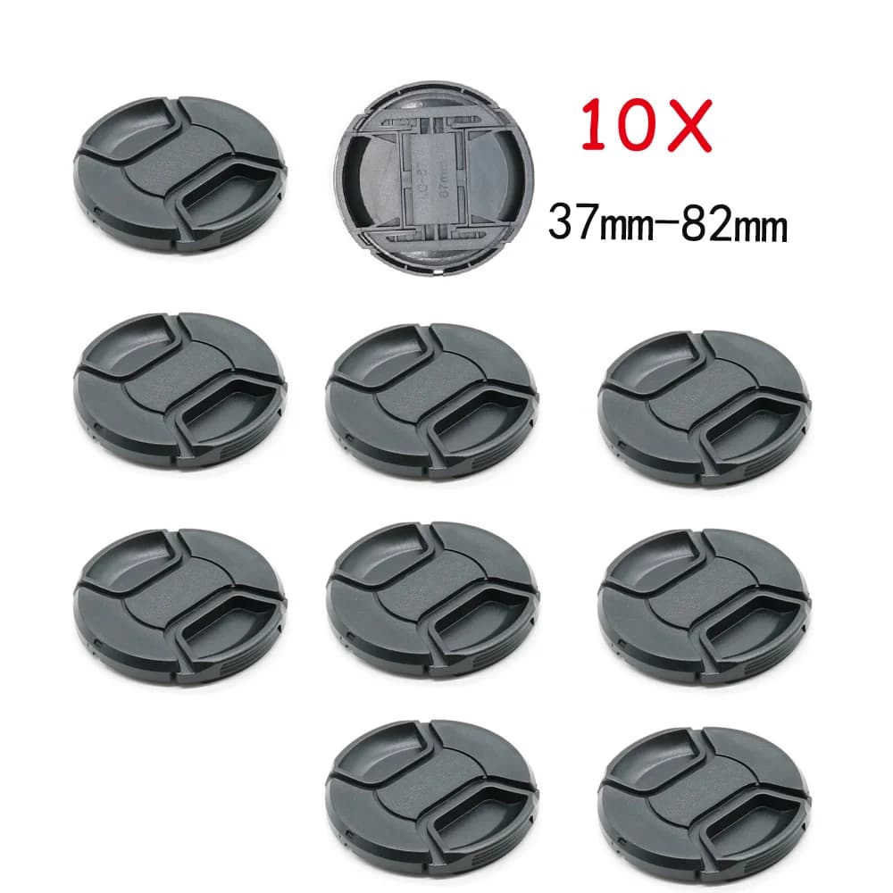 Capuchon de protection d'objectif avant d'appareil photo à encliqueter, protecteur pour IL, Leica, Nikon, Sony, 37mm, 40.5mm, 43mm, 46mm, 49mm, 52mm, 55mm, 58mm, 62mm, 67mm, 72mm, 77mm, 82mm, 10