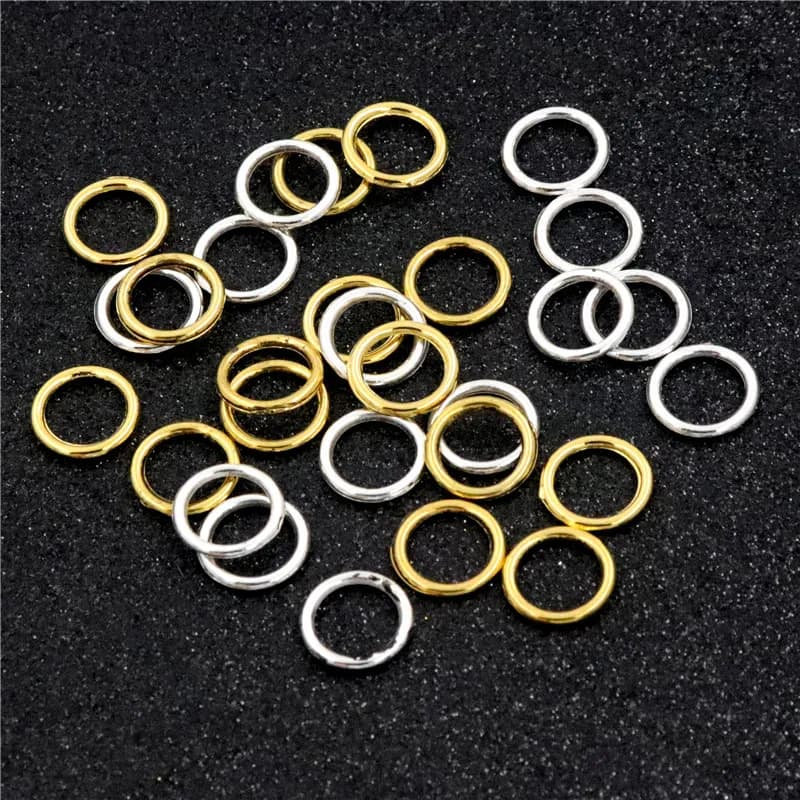 Anneaux de saut en alliage de Zinc et or tibétain de 10mm de diamètre, connecteurs de bague de cercle fermés et soudés, accessoires de bricolage pour la fabrication de bijoux, 100 pièces