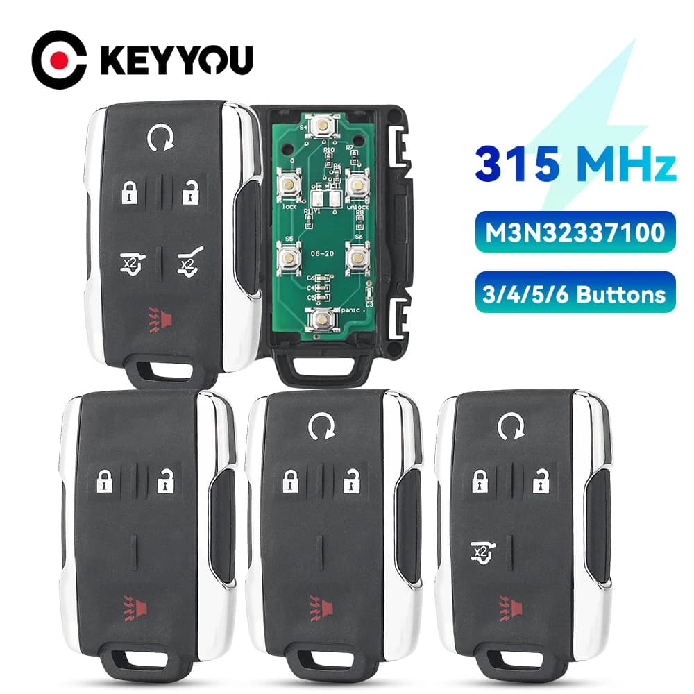 KEYYOU – télécommande sans clé, 315Mhz, pour Chevrolet 2014 – 2018 Silverado Colorado GMC