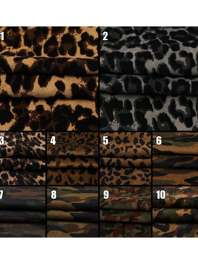 Tissu Velours Côtelé Doux Motif Léopard, 100x150cm, Pour Bricolage, Couture, Pantalon, Robe, Vêtements pour Enfants, Rideau, Sac, Artisanat