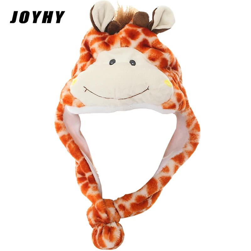 JOYHY – couvre-chef en peluche pour garçons, mignons, couvre-chef, girafe, cerf, Halloween, Cosplay, noël, hiver