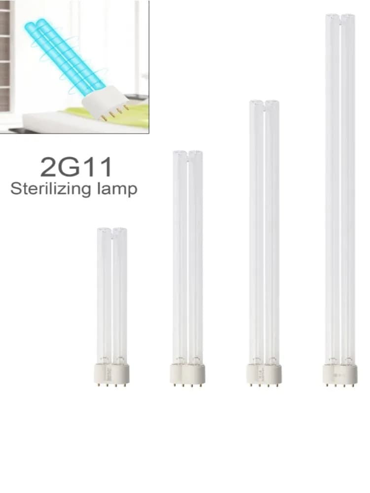 Lampes ultraviolettes à 4 broches, Tube UV 2G11, 18W 24W 36W 55W, Purification de la lampe UVC