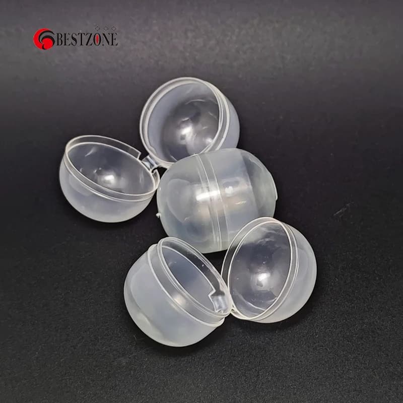 100 pièces de capsules de jouets articulées vides en plastique, 30*35MM (1.18'*1.38inch), pour la création de balles surprise DIY pour distributeur automatique