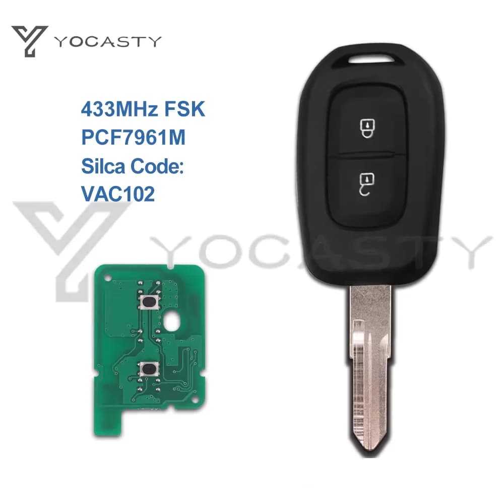 YOCASTY PCF7961M VAC102 Clé de voiture à distance pour Renault Dacia LOGAN SANDERO LODGY DOKKER DUSTER 2013 2014 2015 2016 2017 2018