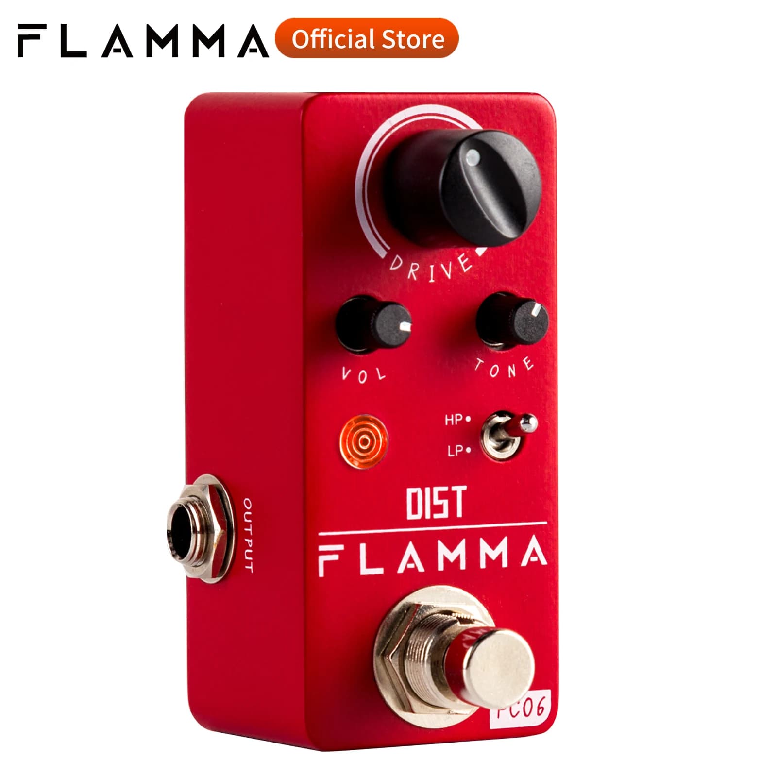 FLAMMA – pédale de guitare électrique FC06, effets de distorsion, Mini pédale True Bypass avec alimentation