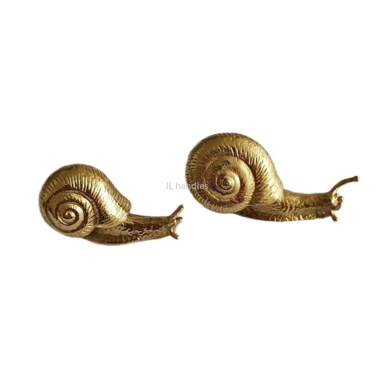 Poignée de porte d'armoire à tiroirs en laiton et cuivre pur, escargot, garde-robe créative, caddie à thé, boîte à bijoux, bouton de décoration, bricolage
