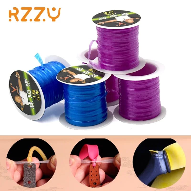 6 pièces élastique Tube cravate corde longueur 20m pour cravate spéciale pour fronde chasse en plein air catapulte tir accessoires