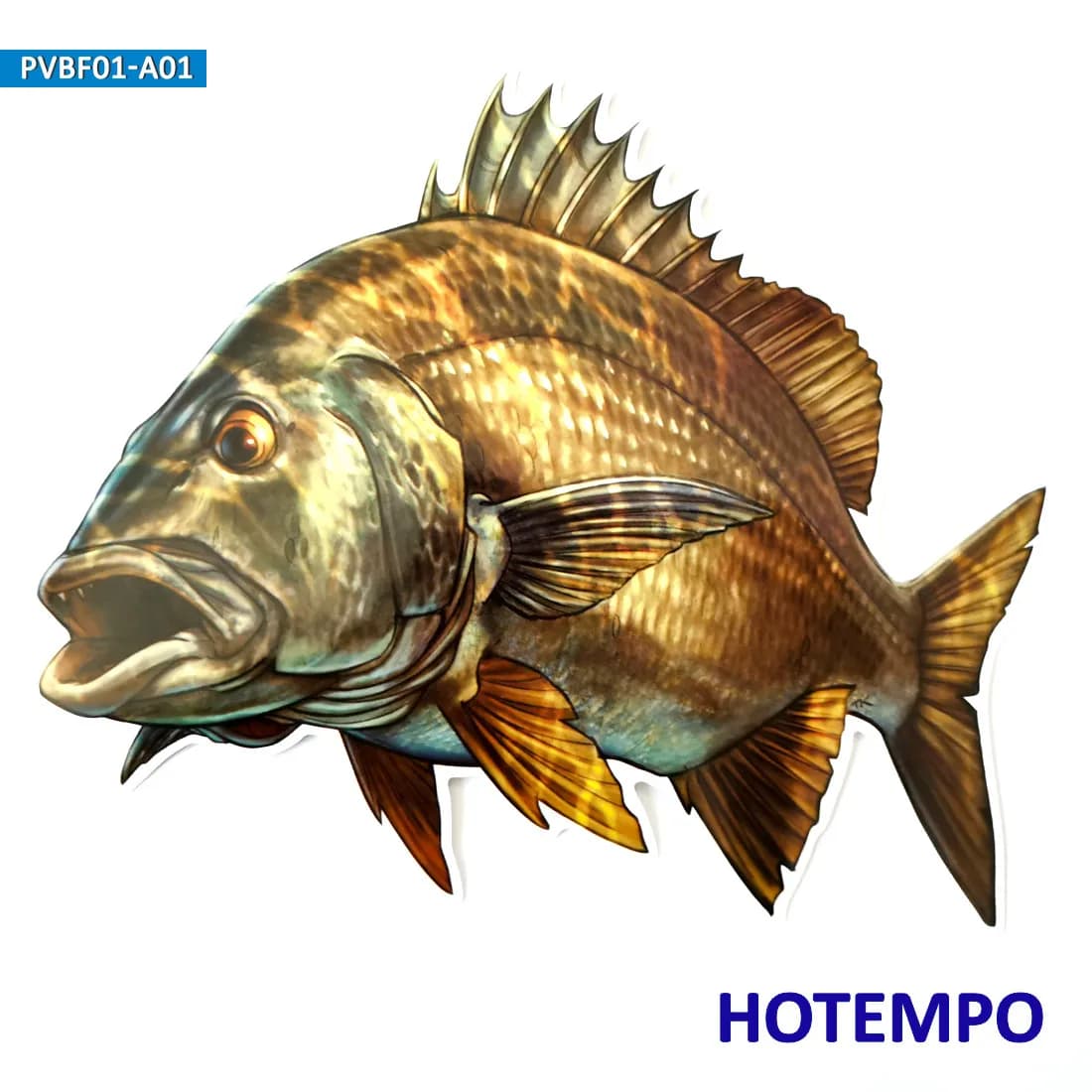 20cm perche vivaneau thon scorpionfish gros poisson de mer autocollant étanche pour pêcheur bateaux de pêche bagages moto voiture autocollants