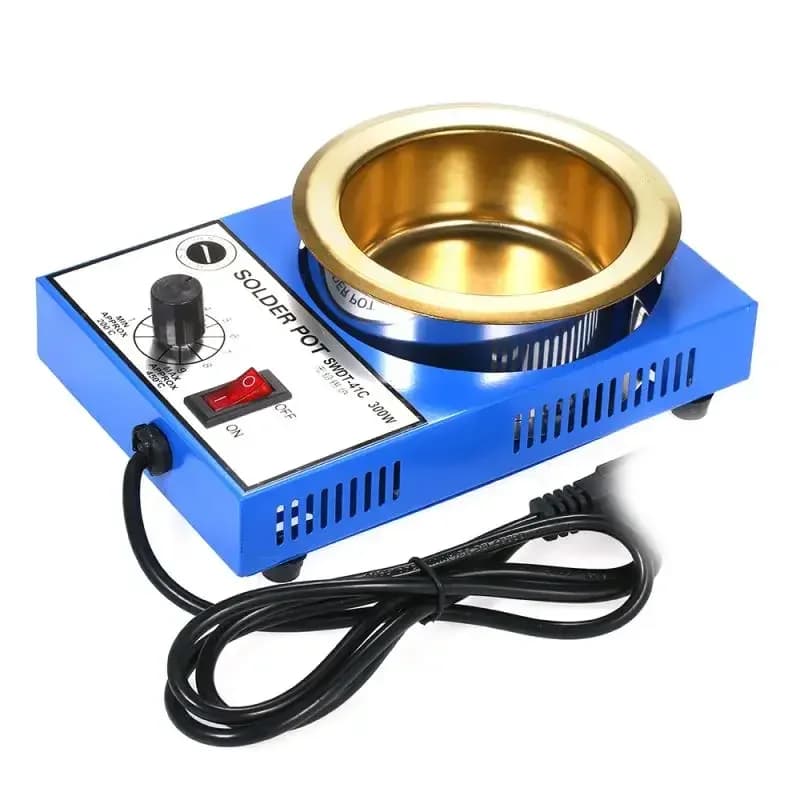 Pot à souder 100/150/250/300W, four de fusion d'étain, thermorégulation, bain à dessouder, 200 ~ 450 Centigrades + adaptateur universel
