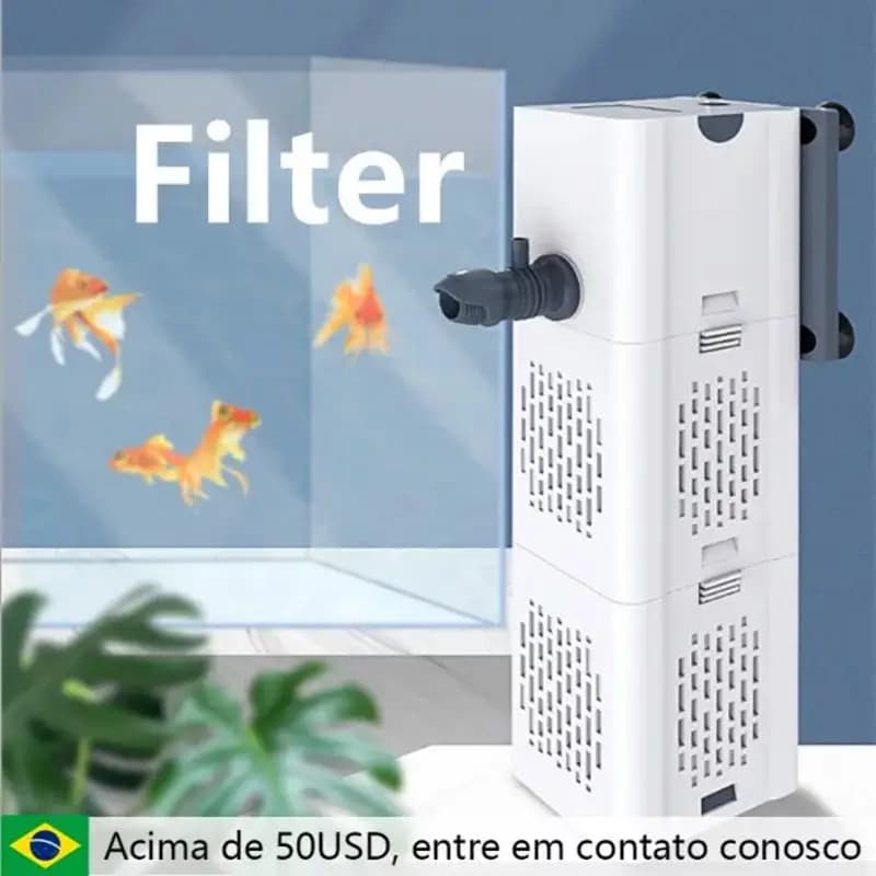 Filtre pour Aquarium, pompe de Circulation de Purification d'eau trois en un, petite pompe Submersible intégrée, aération silencieuse