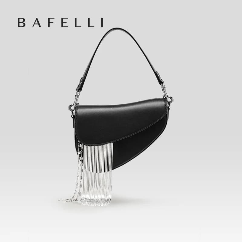 BAFELLI 2025 nouveaux sacs de luxe pour femmes en cuir élégant individualité mode glands sac à main épaule bandoulière sacs à main selle féminine