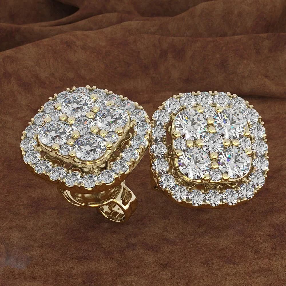 Boucles d'Oreilles en Pierres Précieuses Pures pour Femme, Bijoux en Or 14K, Diamant, Péridot Oorbellen