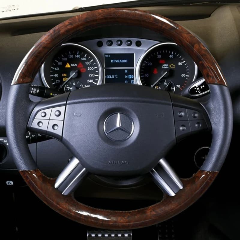 Juste de volant de voiture en cuir personnalisé, bois de pêche, Mars, Mercedes-Benz Classe M, Classe R, Classe GL, ML350, ML400, R320, bricolage