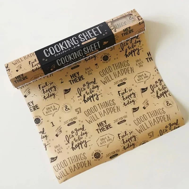 Rouleau de papier parchemin de 2/2.5M pour la cuisson, papier ciré antiadhésif pour la décoration d'emballage alimentaire, feuilles de cuisson de dessin animé