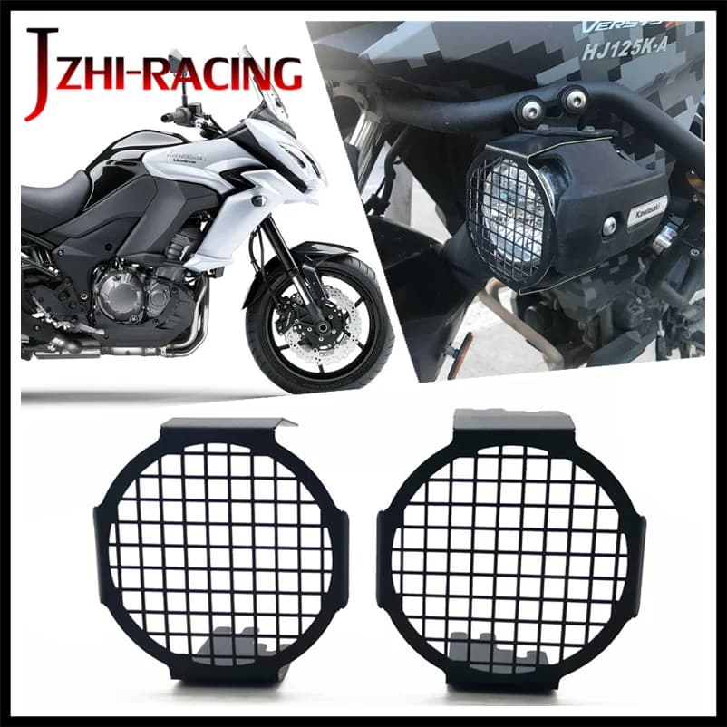 Juste de protection LED en acier inoxydable pour KAWASAKI VERSYS, accessoires de moto, budgétaire, lumière auxiliaire, garde, 650, 1000