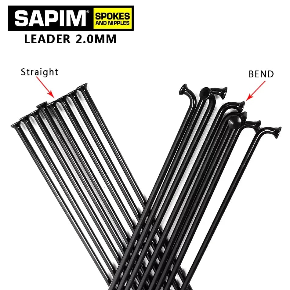 SAPIM-Rayons de vélo en forme de J avec capuchon en cuivre, rayons de vélo, rayons de vélo noirs, rayons de vélo, rayons de vélo Champion 2.0