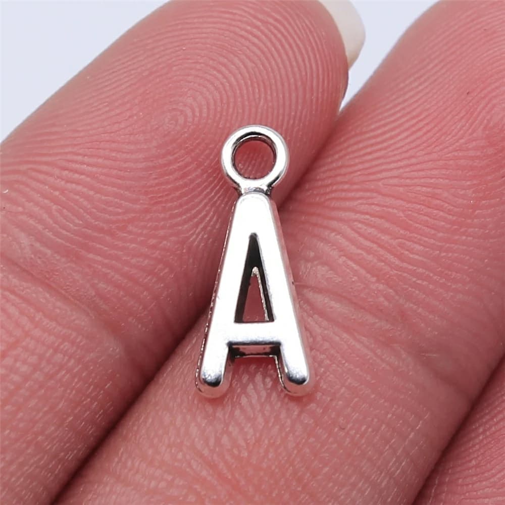 26 pièces 16mm Alphabet A-Z lettres breloque Antique argent plaqué pendentifs faisant bricolage à la main tibétain trouver des bijoux