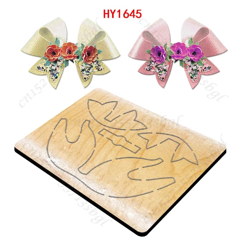 Nouvelles matrices de découpe en bois à nœud à double queue, adaptées aux machines de scrapbooking à moules courants sur le marché