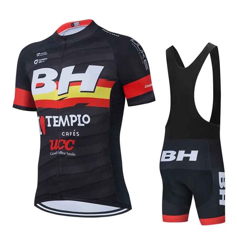 Nouvel ensemble maillot et culotte de cyclisme Pro Team BH 2026 à manches courtes avec rembourrage 19D pour homme – Tenue d'été VTT