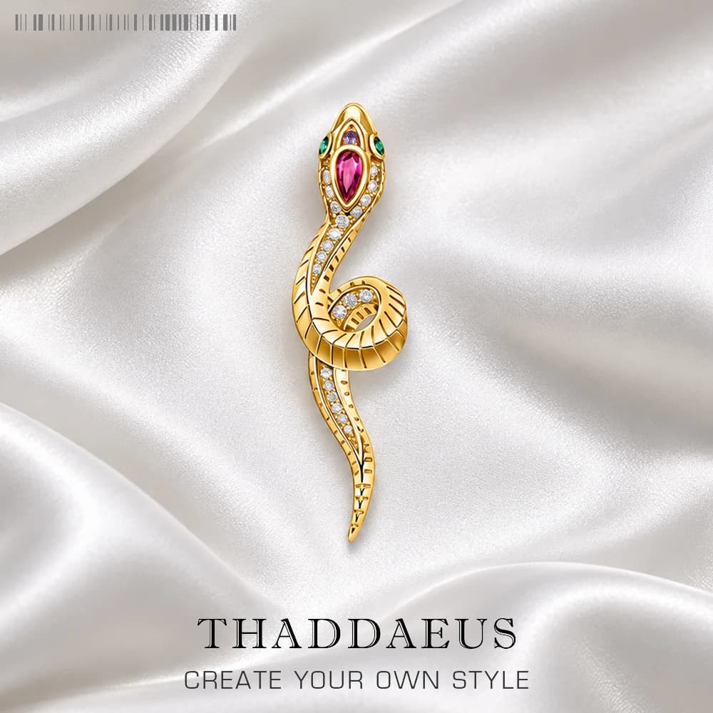 Pendentif semble séduisant serpent été flambant neuf bijoux fins Europe doré S925 en argent Sterling cadeau pour femme