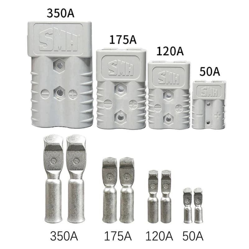 Connecteur de prise 50A 120A 175A 350A 600V, Double pôle, Contact en cuivre 12V 24V Lifepo4, batterie au Lithium solaire, connexion rapide