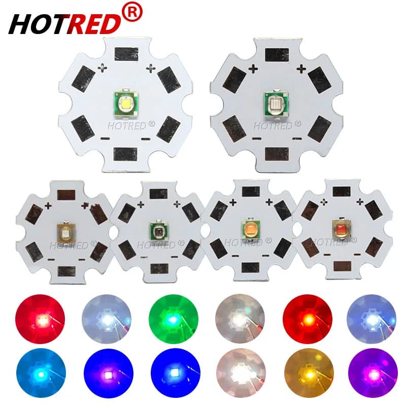 10 pièces 1W 3W haute puissance LED perles XP-E 3535 XPE lampe Diode 3.5*3.5mm spectre complet froid blanc chaud vert rouge profond 660nm bleu Royal