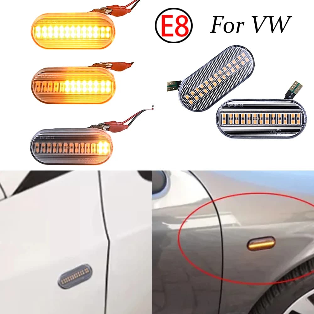 Clignotant latéral LED à coulage dynamique, pour VW Transporter T5 Polo Golf 3 4 Passat B5 Sharan Lupo Bora Multivan