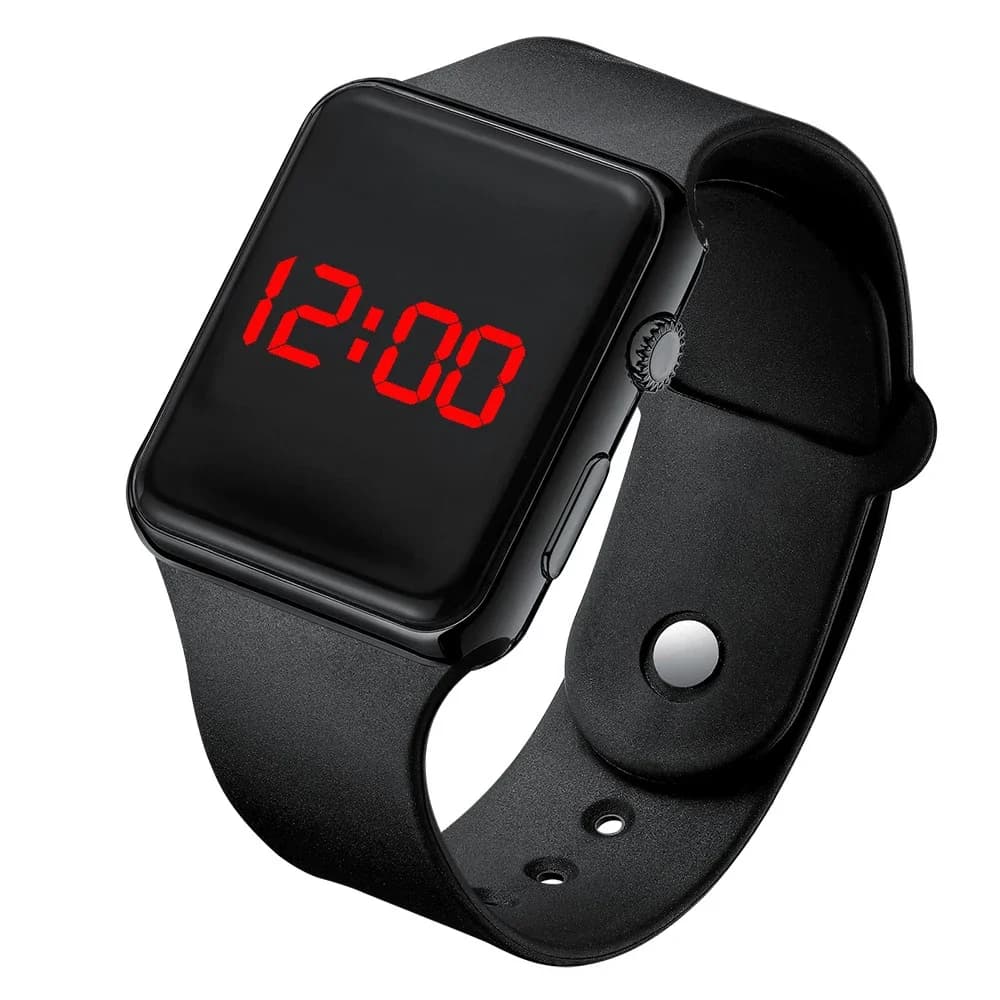 Montres numériques pour hommes et femmes, montre-bracelet électronique à LED, mode décontractée, silicone simple, horloge féminine