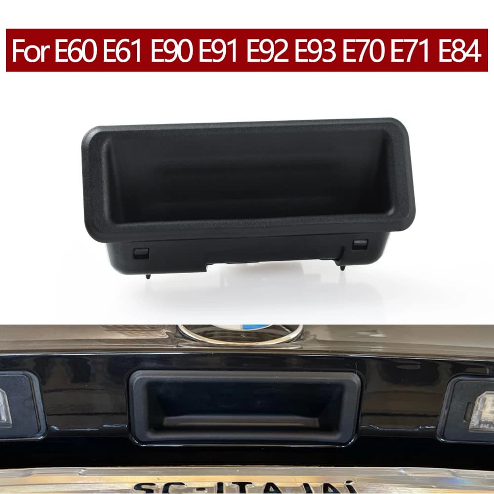 Couvercle de coffre arrière de voiture, poignée de commutateur d'ouverture de remplacement pour BMW 1 3 5 X1 X5 X6 série E60 E61 E90 E91 E92 E93 51247118158